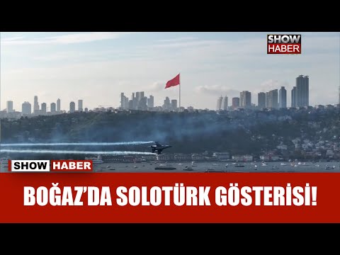 İstanbul Boğazı semalarında SOLOTÜRK ve Türk Yıldızlarından Cumhuriyetin 100. yılı uçuşu!