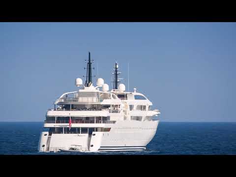 George Prokopiou's 106m yacht Dream is a converted passenger vessel - a photo collage