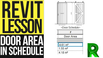 How to Show Area in Door or Window Schedule - Revit Tutorial