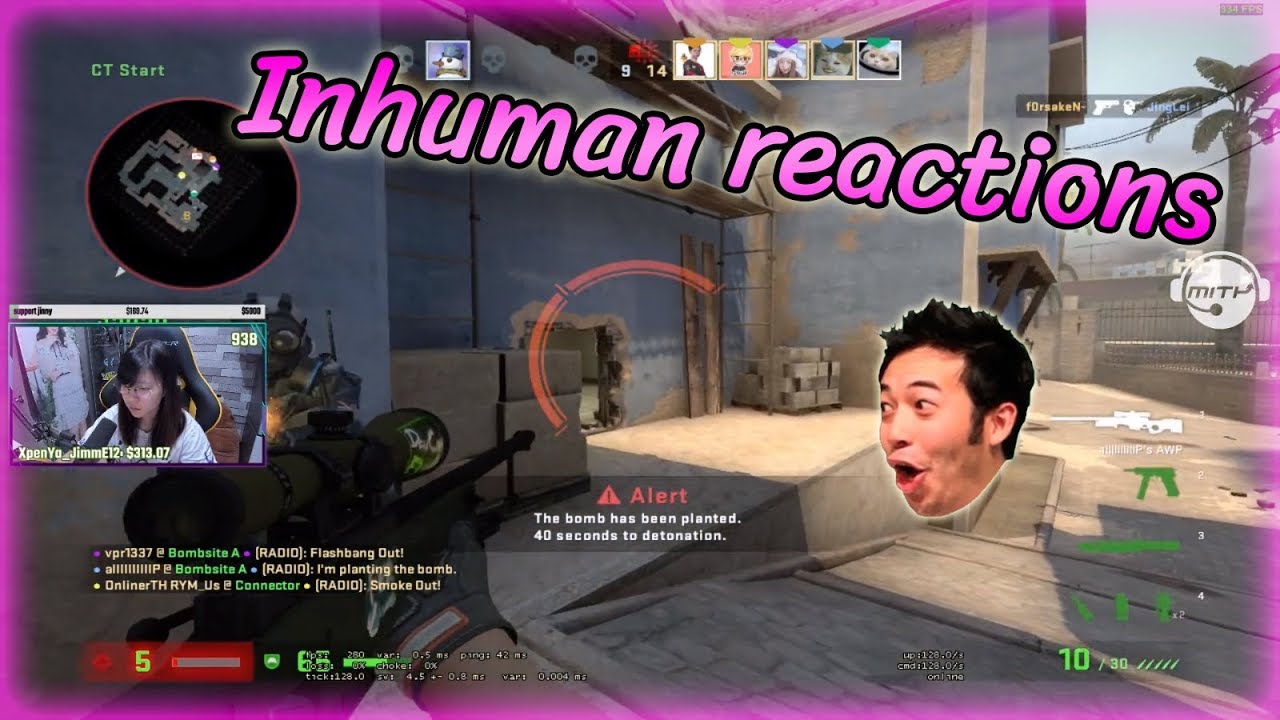 CSGO : Inhuman reactions - YouTube