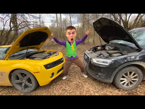 Mr. Joe on Broken Audi Q3 tore Off Engine under Hood Car Chevrolet Camaro