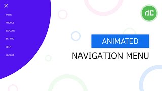 Animated Navigation menu using CSS and Javascript