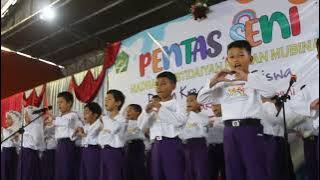 LASKAR PELANGI - paduan suara pentas seni MI Fathan Mubina by third grade  #bogor #jabar #anak #sd