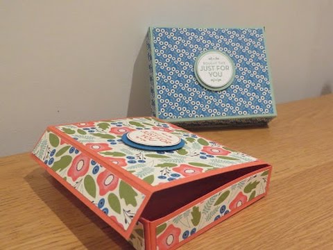 No Cut Magnetic Gift Box using Pretty Petals DSP by Stampin' Up