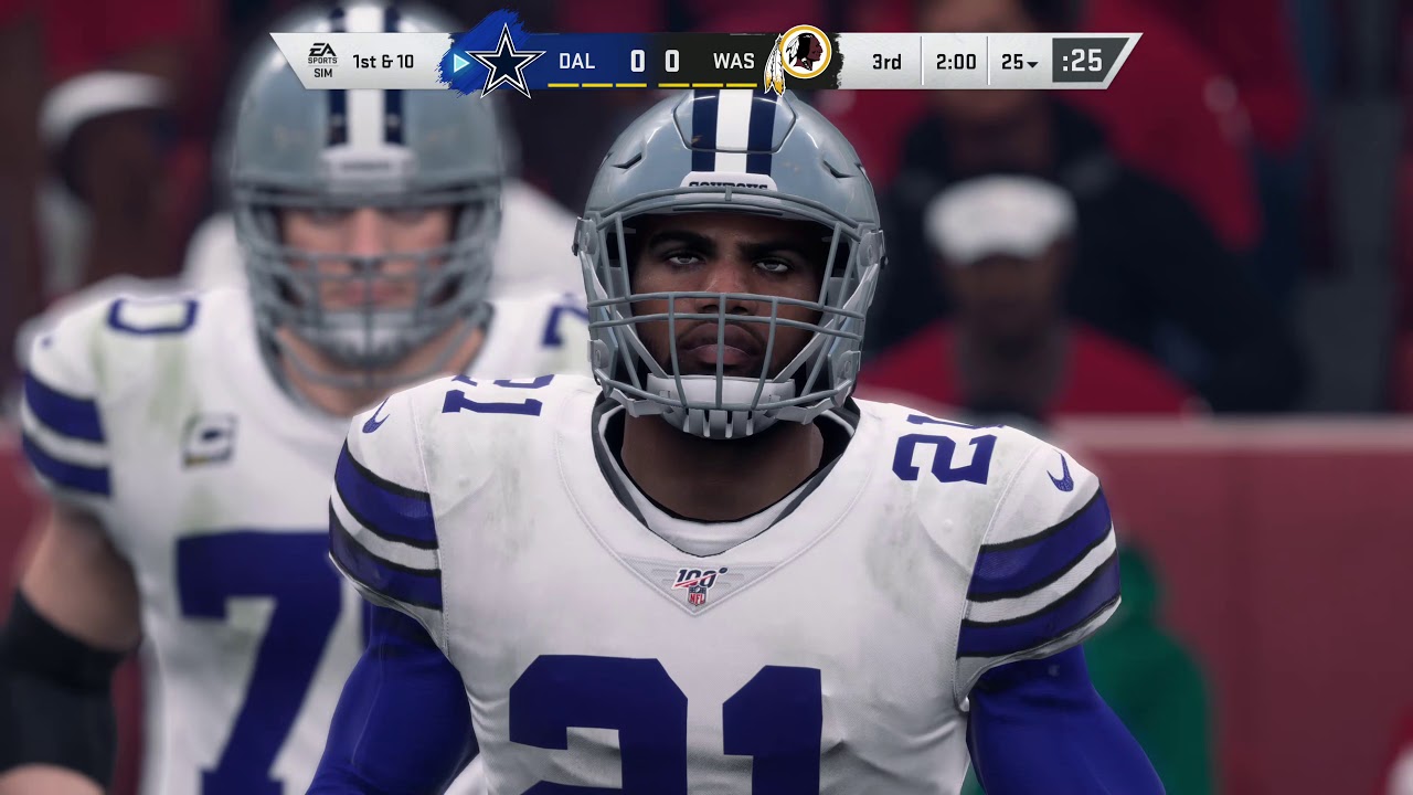 Madden NFL 20 Snow Game Washington Redskins vs. Dallas Cowboys 4k graphics