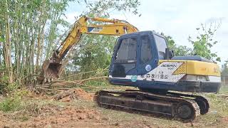 รีวิวรถขุดยอดนิยมรับงานเคลียริ่งกอไผ่ยังไม่มีคู่ครอง kobelco sk1201 mark3 excavator