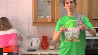 Свежий салат с тыквой и куриный жульен Свежий салат с тыквой и куриный жульен