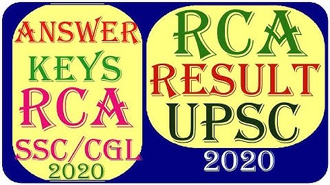 AMU RCA UPSC RESULT 2020|| ANSWER KEYS OF SSC/CGL ADMISSION TEST 2020 || ALIG GS CLASSES
