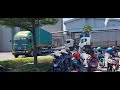 Truk trailer dinoyo putra masuk jembatan timbang