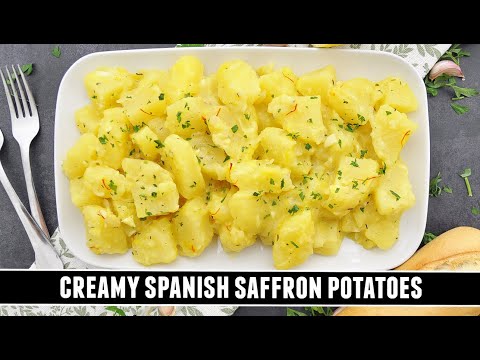 Creamy Spanish saffron potatoes, from the video