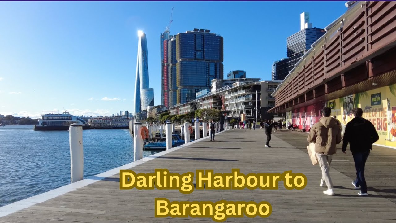 Life in Darling Harbour & Barangaroo. Sydney, Australia Walking Tour