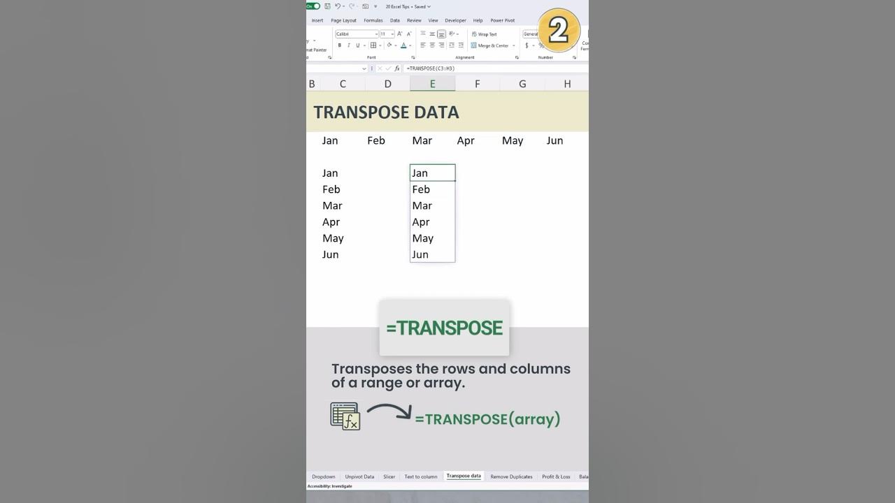 Learn to transpose data in Excel! #excel #exceltips - YouTube