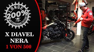 Ducati X-Diavel Nera Poltrona Frau, eine von 500 produzierten Fahrzeugen in der Vorstellung