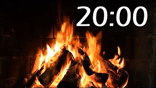 Fireplace - 20 Minute Timer COZY Fireplace sound