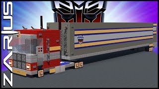 Minecraft Vehicle Tutorial - How to Build : 1980s Optimus Prime. (NEW) screenshot 2