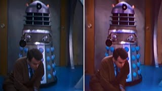 DoctorWho:The 1st Doctor Encounter with The Daleks (Colour)(Scene Comparisons)