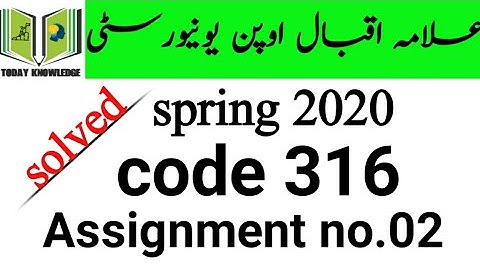 aiou solved assignment spring2020 || code 316 Assignment no.02