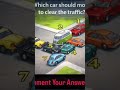 WHICH CAR SHOULD MOVE TO CLEAR THE TRAFFIC #facts #mindset #puzzle #trendingshorts#game#roblox #gta