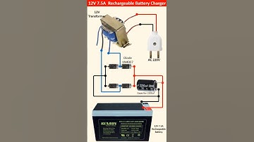 12V 7.5A Rechargeable Battery charger Circuit || 12 volt battery charger diagram #batterycharger