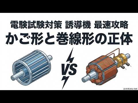 回転子の種類を「かご形はシンプル堅牢、巻線形はスリップリング」で攻略