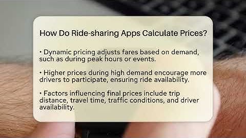 How Do Ride-sharing Apps Calculate Prices? - Talking Tech Trends