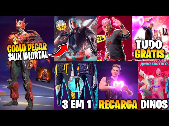 COMO PEGAR GRÁTIS GUIRIA ANGELICAL- SKIN PRISIONEIRO NO EVENTO O JOGO VIROU FREE  FIRE FIRE 