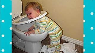 Funny Baby Play In Toilet Compilation|| Funny Baby and Pet