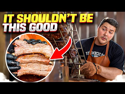 Asador-style open fire beef short ribs with salmuera and chimichurri, from the video
