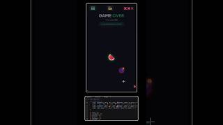 Fruit Ninja Game 🍉 | Fruit ninja game website | HTML CSS JavaScript #shorts #programming