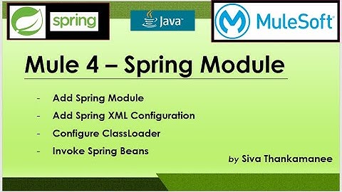 MuleSoft || How to Integrate Spring Module in Mule 4?