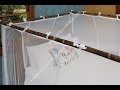 DIY Bed Canopy Mosquito Net Frame using Bamboo or Wood