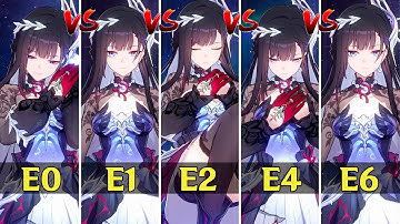 Hysilens E0 vs E1 vs E2 vs E4 vs E6 with Kafka E0S1 & Black Swan E0S1 - Honkai: Star Rail