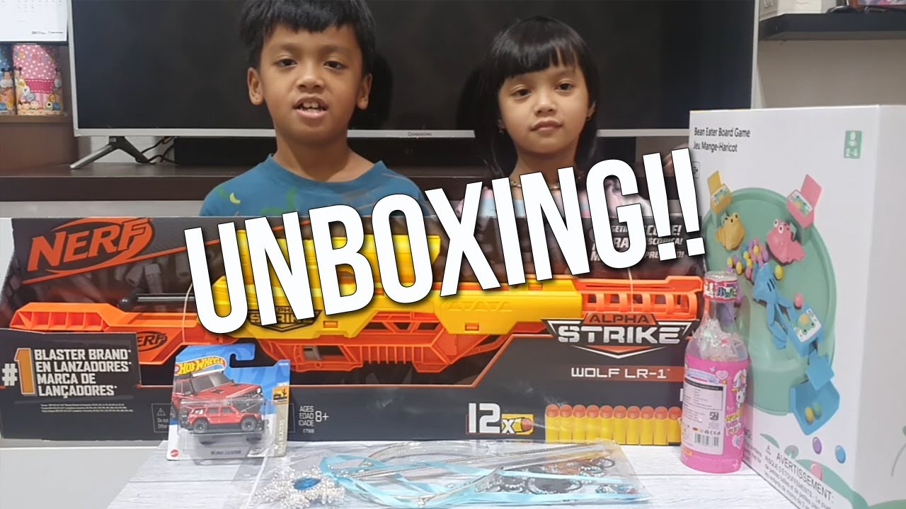 Unboxing Hot Wheels Cherokee Nerf Alpha Strike Wolf Tongkat Elsa