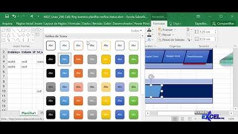 CURSO EXCEL VBA PLANILHA EXERCICIO PROGRAMAÇÃO 298 Celulas Range Eventos Planilha Verifica Status 1