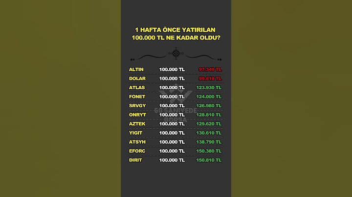 Bir Hafta Önce Yatırılan 100.000 TL Ne Kadar Oldu? #borsa #hisse #bist100 #yatırım