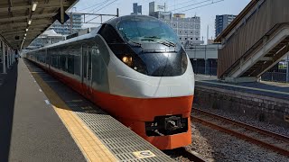 【MH】E657系K3編成オレンジパーシモンのKY入場が勝田駅3番線を発車するシーン