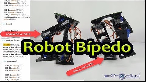 Como hacer un robot bípedo paso a paso con arduino o PIC | editronikx