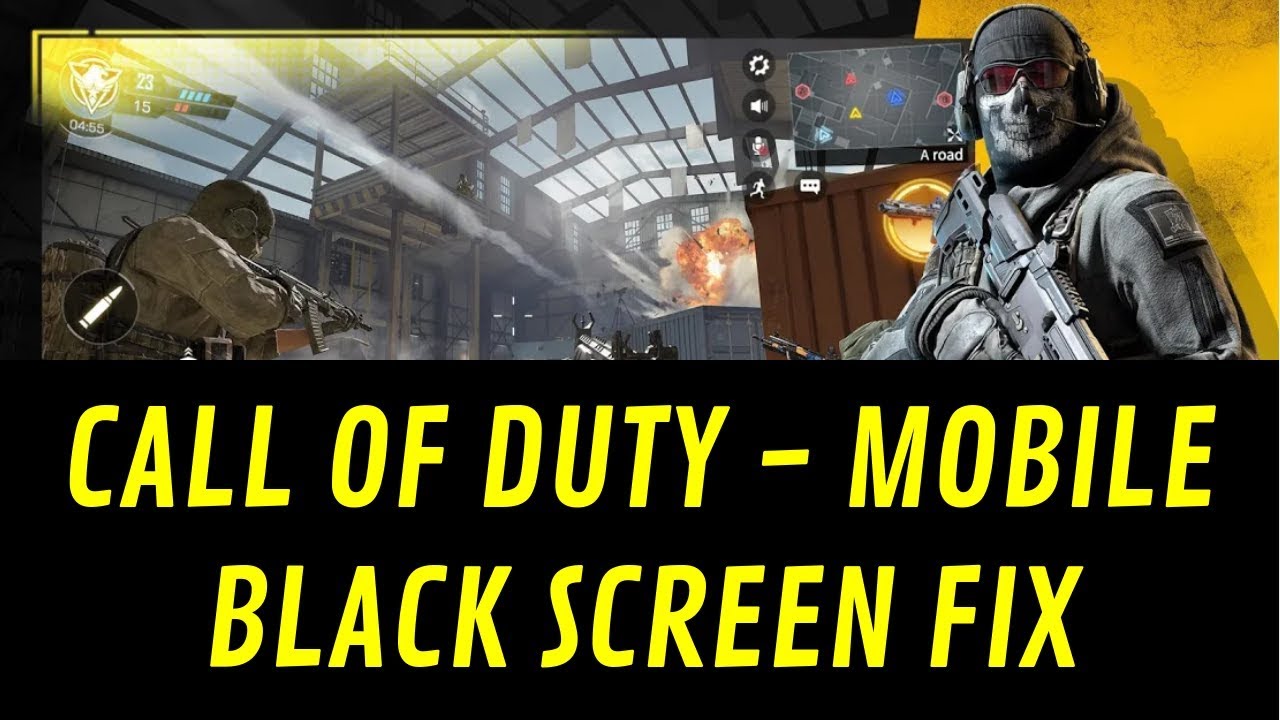 How To Fix Black Screen In Call Of Duty Mobile - Call Of Duty Stuck On  Black Screen Android - 