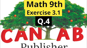 Math Grade 9 Chapter 3 Exercise 3.1 Q.4 || NCP || 2024-2025