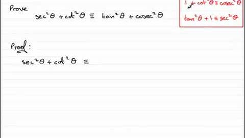 Trigonometry   Proving Identities example 4   ExamSolutions