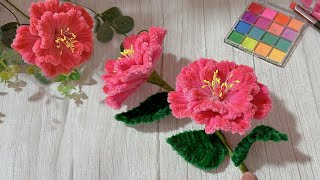 How to Make Pipe Cleaner Flower  Easy Pipe Cleaner Flower Making Tutorial  Chenille Wire Flower