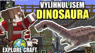 VYLÍHNUL jsem nového DINOSAURA 🦖diplodocus🦕- Explore craft #12 - módovaný Minecraft let's play CZ/SK