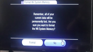 Partially showing how to format the Original Wii