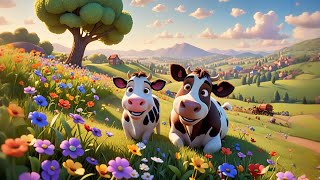 Coco Cow Says Moo Moo Animal Sound Song For Kids Fun Nursery Rhyme With Farm Animals