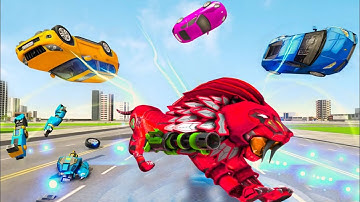 Robot transform Lion game Autobot MultipleTransformation Jet Robot Car Game 2023 -Android Gameplay