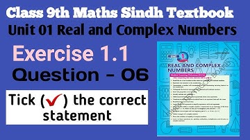 Class 9 Maths | Karachi Board | unit 1 real and complex numbers | Ex 1.1 question 6