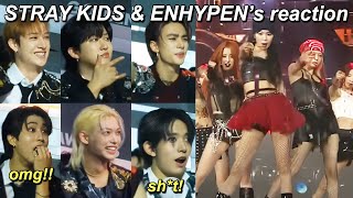 STRAY KIDS & ENHYPEN being supportive to LE SSERAFIM's performance at Golden Disc Awards 2024