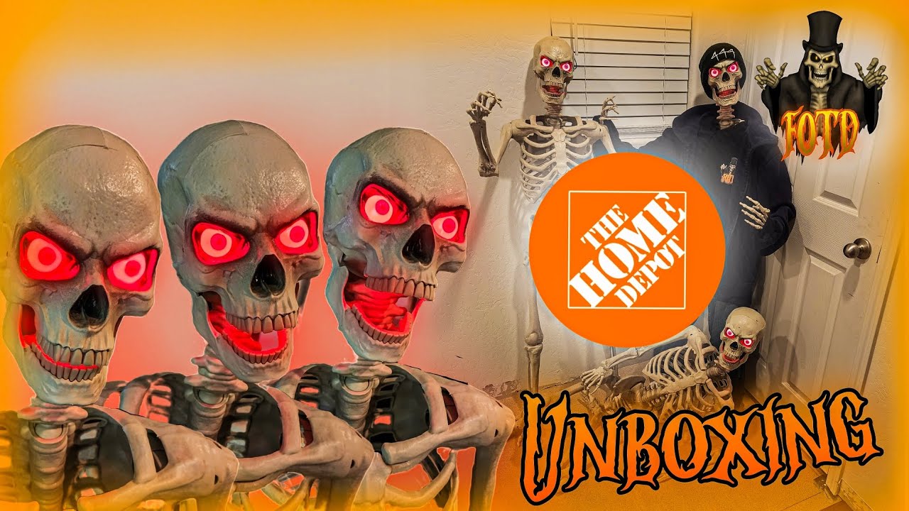 The 3 Pack Ultra Posable Skeletons UNBOXING | HOME DEPOT HALLOWEEN 2023 ...