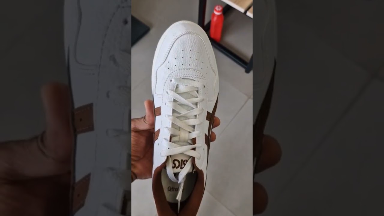 ASICS Japan S sneaker in white with reddish-brown accents. 