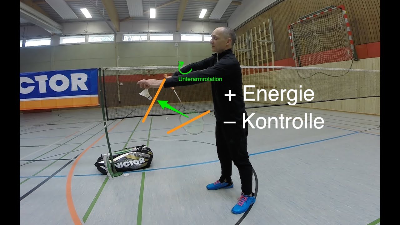 Badminton Rückhand Flick/ Swip- Aufschlag mit Unterarm-Rotation - YouTube